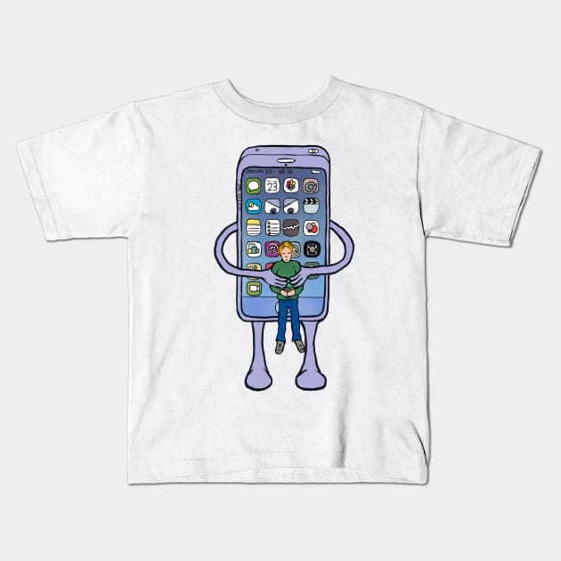 Cellular vs. Human Kids T-Shirt by matan kohn